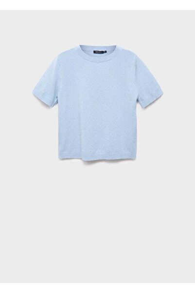 MANGO Woman Kısa kollu yün kazak