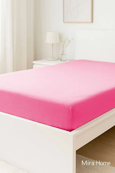 CPU ELEKTRONİK Double Plain Combed Cotton 100% Cotton Fitted Sheet 200X200 cm King Size Purple