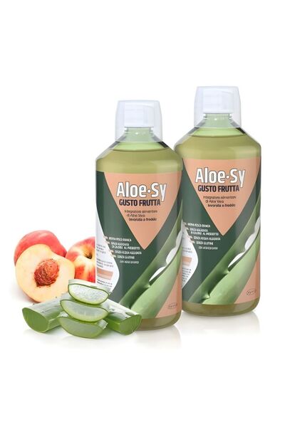 Equilibra Aloe Sy Frutta Promotional Package, Fruit Flavored Aloe Gel, SYRIO, 1000 ml x 2