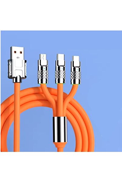 TVT 3 in 1 Fast Charging Cable, 66W, USB to USB-C / Lightning / Micro USB /1.2m, Fast Charging