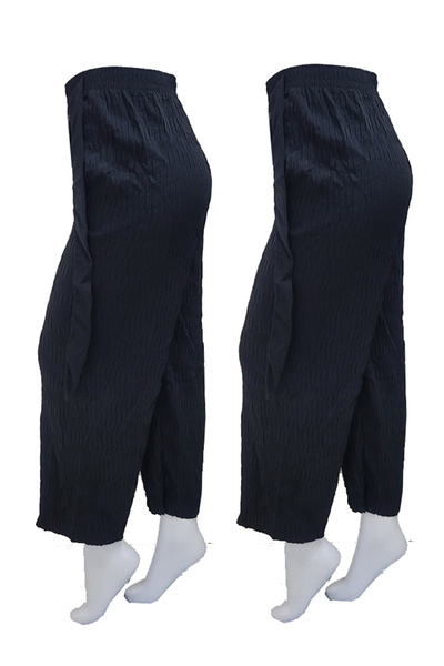 SDD Women's wide and comfortable pants, free size, two pieces, black