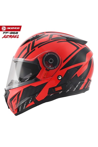 Scoyco FF-868 Azrael Çene Açılır - Güneş Vizörlü ( Gözlüklü ) Motorsiklet Kaskı ( Dot-CE Sertifikalı )