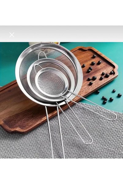 Generic Brand 3-Piece Stainless Steel Wire Strainer Rice Strainer, Steel Strainer, Metal Strainer