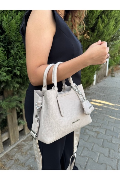 Just Polo Women's Stone 3 Compartment Luxury Soft Leather Shopper Stylish Shoulder Bag Shoulder Bag