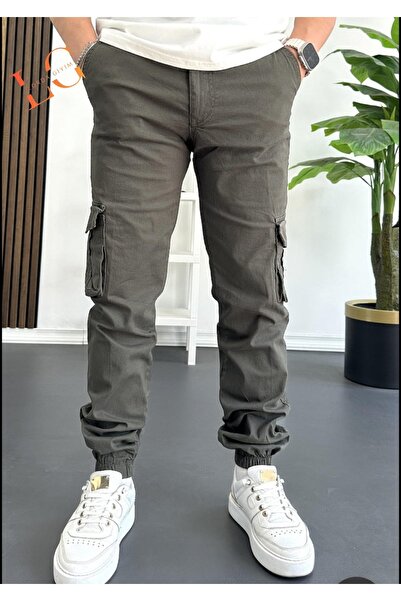 LORDA GİYİM Чоловічі штани-карго на блискавці з еластичними штанинами