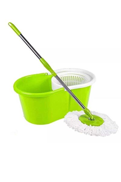 Generic BAIG 360Â° Spin Mop Bucket Sets with Wring System in Microfiber Heads, Stainless Steel Basket 61" E