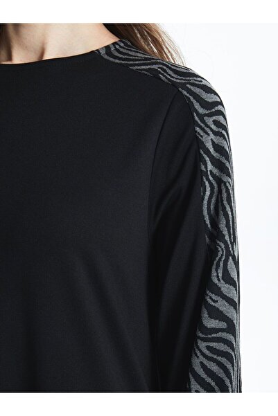 LC Waikiki Bisiklet Yaka Desenli Elbise