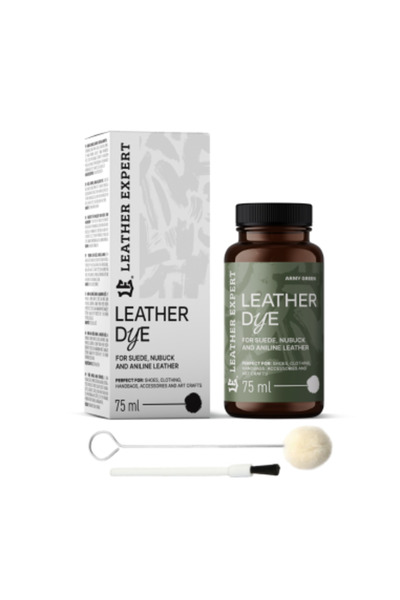 leather expert Vopsea pentru piele întoarsă verde armată, vopsea pentru piele...