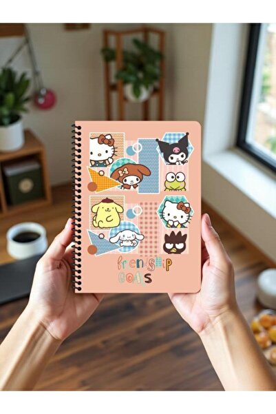 KESKİN COLOR Caiet cu spirală A5 de 16x22,5 cm cu culori strălucitoare Kuromi...