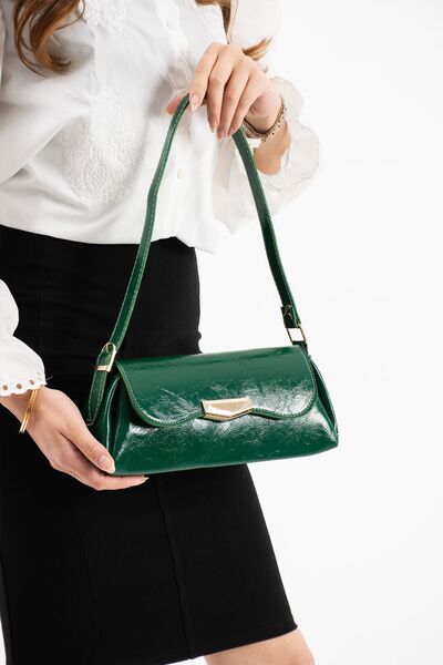 LOVELYSTORE حقيبة يد وحقيبة كتف نسائية مبطنة ومزودة بإبزيم لاصق