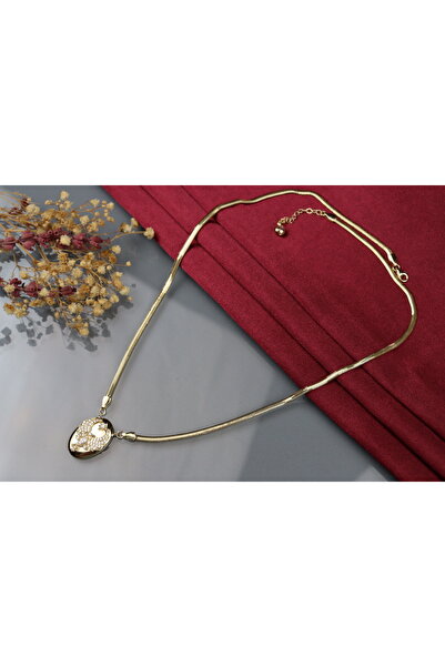 NEW'ORO JEWELRY ANKAKUŞU ÖZGÜRLÜK SİMGESİ VE BALIKSIRTI ZİNCİR KOLYE