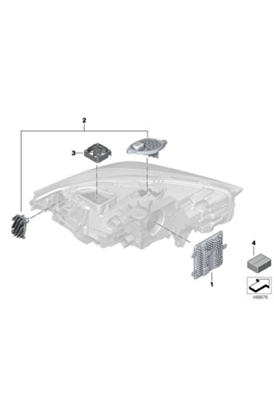 Xenon Bright Daytime Running Light Module DRL right BMW 1 Series F40, 2 Series F44 - 63119448116B / 9448116B