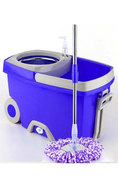 Generic KLNAMAEAAN 360 Degree Hand Pressure Mop With Bucket with Wheel