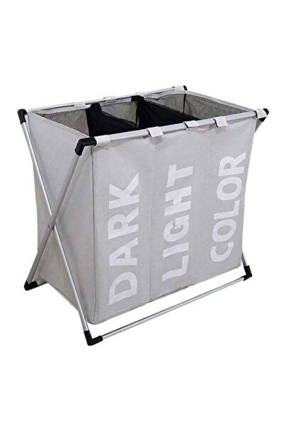 Generic MARGOUN Multipurpose Laundry Basket Grey 64x38x58cm