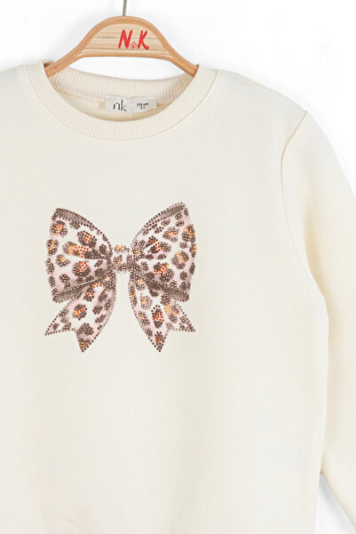 nk kids Детска блуза за момичета, кремава, 4-8 години, 39530