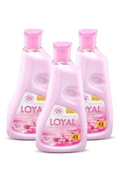 Generic معطر ومنعم الأقمشة المركز من لويال، لون وردي ناعم، 30 غسلة، 3 × 750 مل
