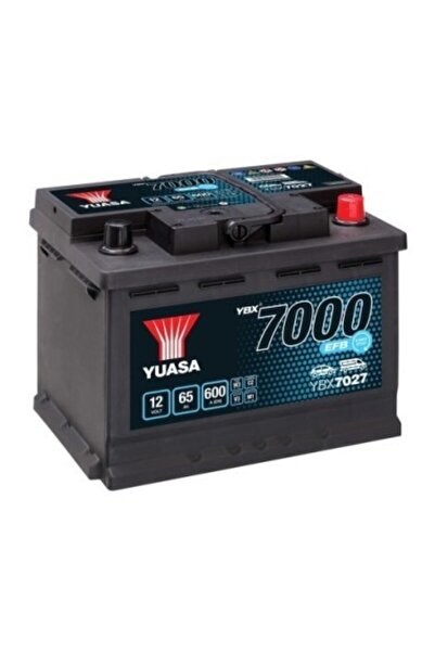 Yuasa Car Battery, 7000 EFB 65Ah 600A with Start-Stop, 243x175x190mm