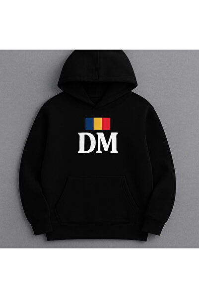 CLASSY.MODA Φούτερ με κουκούλα DM, φούτερ με κουκούλα με σημαία Ρουμανίας, μι...