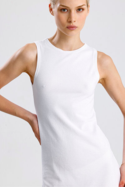 Sense Αμάνικο μακρύ φόρεμα Hvz.Yk.Ribana |   Elb14055 Λευκό