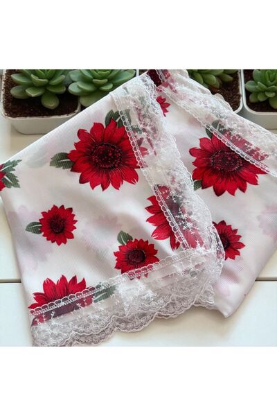 Dantelux Leke Tutmaz GİPÜRLÜ BATTAL BOY 200x200cm Masa örtüsü Sofra bezi Piknik Örtüsü