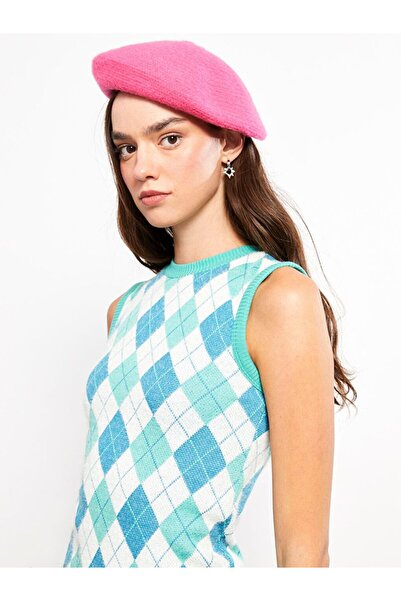 LC Waikiki Crew Neck Patterned Sleeveless Knitwear Dress