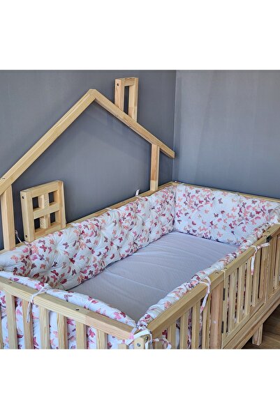 yasetex tasarım مجموعة حماية من 4 جوانب لسرير مونتيسوري مقاس 90x190 سم على شك...