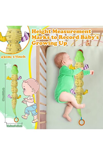 Sozzy Musical Toy for Babies with Measurement, Teething Ring, Green Crocodile