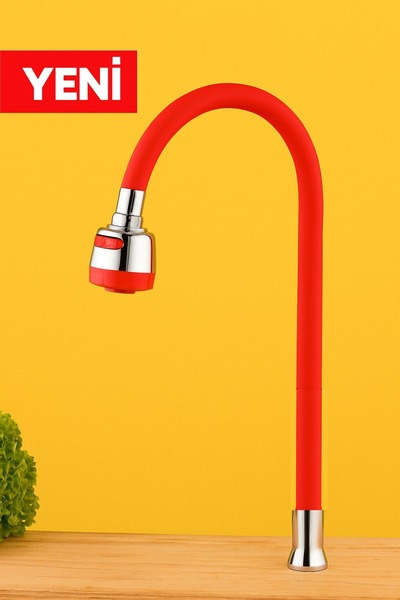 Primeaks Silikon Kubar Musluk Başlığı – 360° Döner, Su Tasarruflu Esnek Boru ...