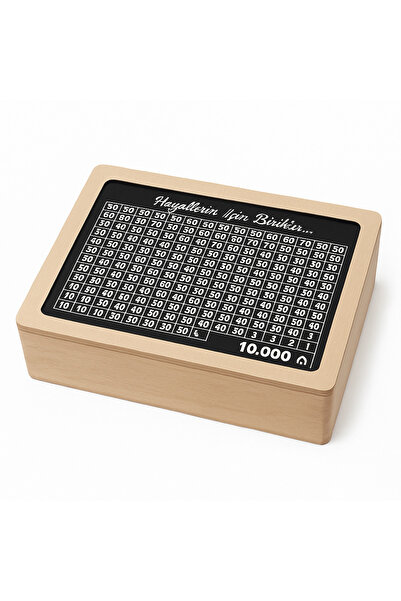 DÜLGER Kumbara Ahşap Para Biriktirme Kutusu – “Hayallerin İçin Biriktir”