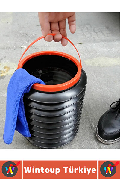 Wintoup Durable Portable Camping Picnic Ice Bucket Auto Trash Can Multi-Purpose Bucket Without Lid with Carrying Strap