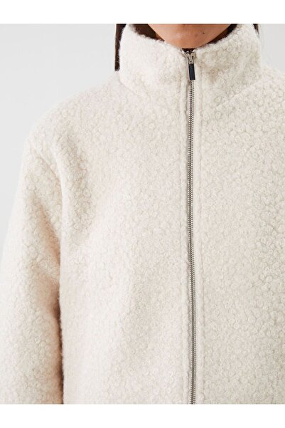 LC Waikiki Women's Plush Coat with Thick Collar