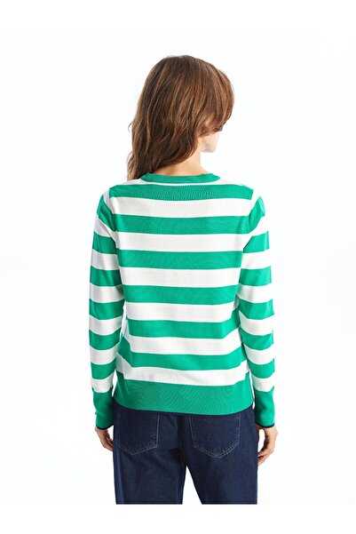 LC Waikiki Crew Neck Color Blocked Women's Knitwear Sweater