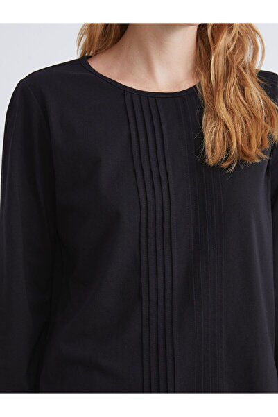 LC Waikiki Crew Neck Blouse with Decorative Stitching Detail