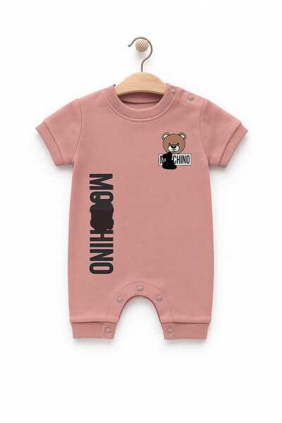 SULİFESTORE Sulife Teddy Bear Printed Snap-Button Jumpsuit