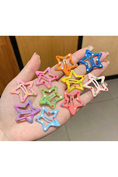 Store 12 Assorted Speckled Star Snap Fasteners