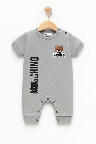 SULİFESTORE Sulife Teddy Bear Printed Snap-Button Jumpsuit