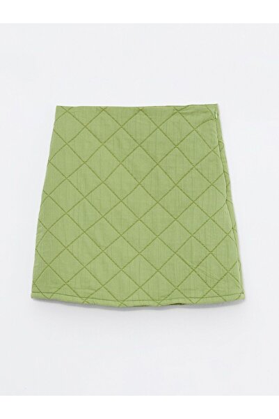 LC Waikiki Zippered Waist Quilted A-line Women's Skirt