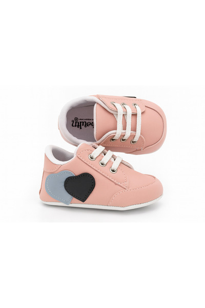 mini mia Baby Girl Sneakers - Heart Design, Flexible and Soft