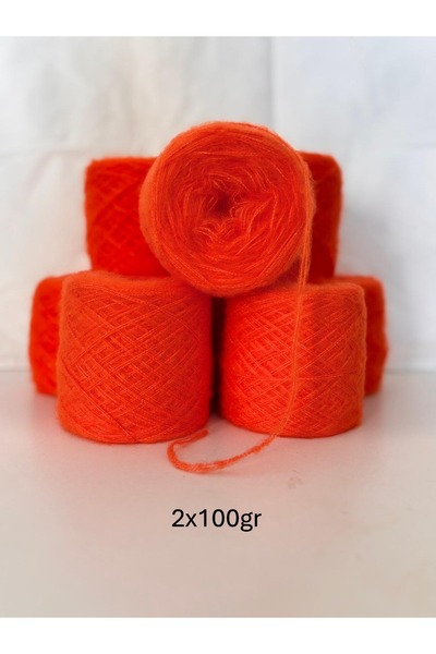 Ana&Kuzusu İplik Fir de tricotat din lână moher subțire, portocaliu, 2 stratu...