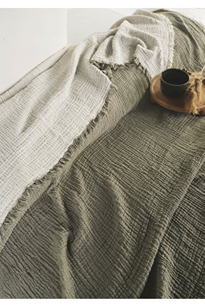 Cottonin Home Tek Kişilik Müslin Yatak Örtüsü %100 Pamuk 160x220 CM