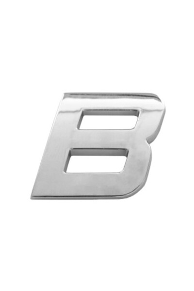 Mega Drive Car ornament 3D Letter B 26 MM Chrome