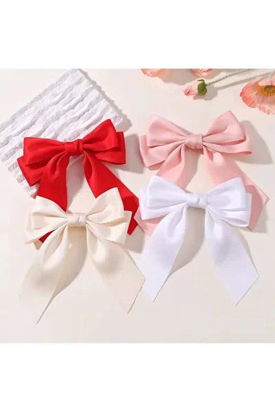 LO ADORO 20 Pieces Red Ribbon Barrettes April 23 Barrettes Girls' Barrettes Holiday Gift Barrettes