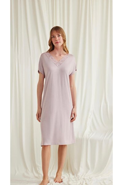 NightLove فستان نوم موناميس دانتيل بأكمام قصيرة 18582