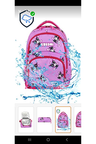 YKLİFE Kuromi Patterned Girl's Primary School Backpack