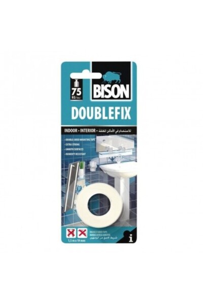 Bison Bandă dublu adezivă, interior, Double Fix 1.5mx19mm