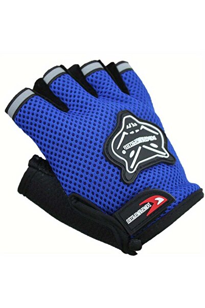 FIXATO Cycling Gloves for Bike and Fitness with Palm Protection, Breathable Material, Universal Size, Blue