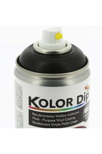 KOLOR DIP Black Metallic Rubber Spray Paint 400ml Black