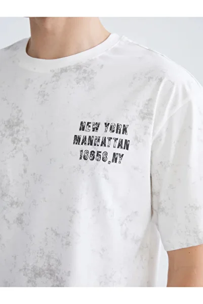 LC Waikiki Crew Neck Printed Combed Cotton Men's T-Shirt