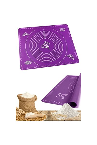 mucit home سجادة سيليكون لفرد العجين وعجنه، وسادة فرن، لون بنفسجي