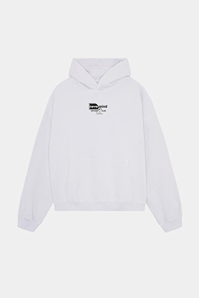 NEVERMIND Streetwear oversized Hoodie – Μαύρο με τύπωμα με κουκούλα Φούτερ